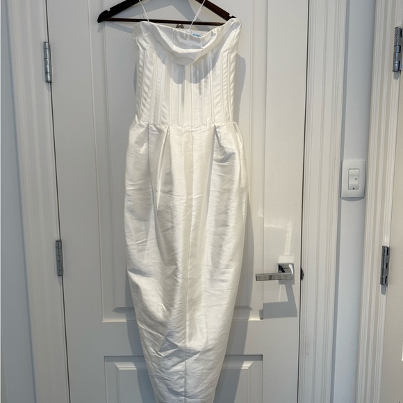 Elegant White Strapless Dress Anthropologie - Picture 11 of 12